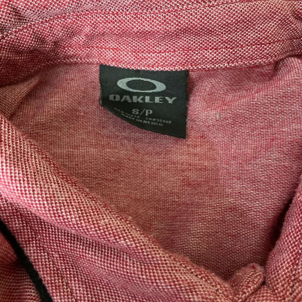 Oakley | Men's Red heather Short Sleeve Polo Shirt Size Small - Picture 7 of 7